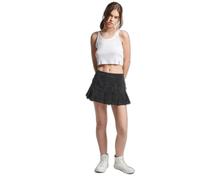 Mini jupe plissÃ©e velours femme Superdry Vintage Noir L