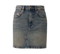 Mini jupe slim en jean Ã broderies femme QS Bleu 36