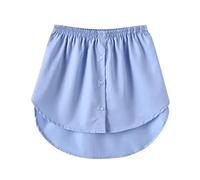 Mini jupon pour femme - Jupe inférieure - Jupe d'extension de chemise avec boutons - Extension de chemise - Superposition et dessous, bleu ciel, 5X-Large