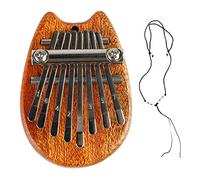 Mini Kalimba 8 Key Thumb Piano Wood Wood Professional Sound Facile à jouer Instrument de musique portable pour les débutants pour enfants Adultes Mahogany Metal avec longe