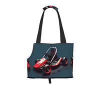 Mini Kart Sac à bandoulière imprimé pour animal de compagnie pour sortir, sac à bandoulière double usage pour petit chien et chat