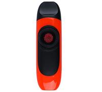 Mini kazoo électrique de 11 cm avec micro professionnel en résine et alliage d'aluminium portable pour guitare, ukulélé, violon, piano (orange)