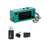 Mini Keychain Thumb Camera 1080P HD Video Recording 0.96Inch LCD Display with 64G Card 130 Degree Wide Angle Lens B