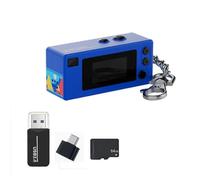 Mini Keychain Thumb Camera 1080P HD Video Recording 0.96Inch LCD Display with 64G Card 130 Degree Wide Angle Lens C