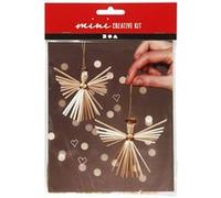 Mini Kit créatif de Noël - Anges en paille - 8 cm- 2 pcs G