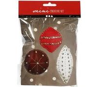 Mini Kit créatif de Noël - Boules de Noël en feutrine - De 9,5 à 15 cm- 3 pcs G