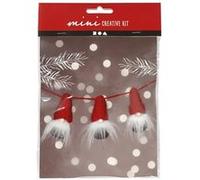 Mini Kit créatif de Noël - Père Noël à feutrer - 6 cm- 3 pcs