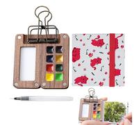 Mini kit d'aquarelle, mini kit de voyage pour aquarelle, ensemble de palette de peinture à l'aquarelle miniature portable - Fournitures d'art de voyage créatives pour peintres, artistes, étudiants