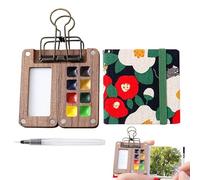 Mini kit d'aquarelle, mini kit de voyage pour aquarelle, ensemble de palette de peinture à l'aquarelle miniature portable - Fournitures d'art de voyage créatives pour peintres, artistes, étudiants