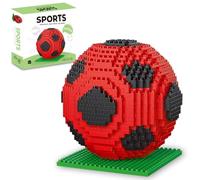 Mini kit de construction de football - 846 pièces - Jouet éducatif miniature 3D - Puzzle 3D - Kit de modélisation - Décoration de ballon de sport - Cadeaux créatifs pour les fans de football, adultes