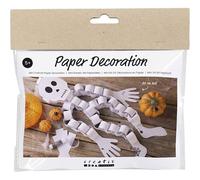 Mini kit de décorations en papier - Squelette - Noir/blanc - 1 paquet
