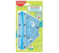 Mini Kit de traçage 4 instruments Maped Incassable Flex bleu Bleu G