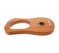 Mini Kit de Harpe Lyre à 7 Cordes pour Débutants Musique | Bois Marron, Cordes Acier et Chevalet Os, Accordage Pentatonique, avec Clés, Autocollants et Livret