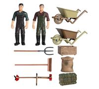 Mini kit de jeu de ferme - Lot de 12 figurines de ferme miniatures colorées, activité d'apprentissage créative, jeu de rôle passionnant pour l'éducation précoce, collection de jouets détaillée pour