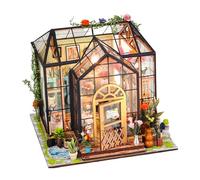 Mini kit de maison artisanale - Modèle de plan d'œuvre botanique, kit de serre 3D, ornement de montage détaillé, scène de studio réaliste | Présentoir élégant pour voor kantoor, woonkamer, tableau