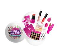 Mini Kit de Maquillage Complet 10 Pièces avec Palette 16 Couleurs, 2 Crèmes à Lèvres, Rouge à Lèvres, Huile à Lèvres, Blush Stick, Correcteur 3 Couleurs, Pinceaux, Éponge, Coffret Cadeau Femme