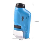 Mini Kit De Microscope De Poche Avec Lumière Led Pour Enfants,60x-120x,Science,Jouets,Téléphone Connecté,Déterminer - Type Blue Microscope