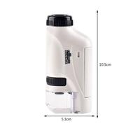 Mini Kit De Microscope De Poche Avec Lumière Led Pour Enfants,60x-120x,Science,Jouets,Téléphone Connecté,Déterminer - Type White Microscope