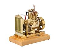 Mini kit de modèle de moteur qui fonctionne - 5 CC vertical double cylindre OHV moteur à combustion interne modèle de moteur tracteur avec limitation de vitesse mécanique, système de refroidissement