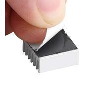 Mini kit de radiateur en Aluminium, 12 pièces Petit kit de Refroidissement de radiateur en Aluminium avec Colle adhésive à l'arrière 14x14x6mm