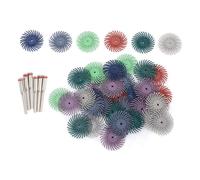 Mini Kit de roue de polissage 42 pièces disque à poils radiaux avec 6 bielles pour nettoyage en bois et polissage fabriqués à partir de plastique et d'acier inoxydable