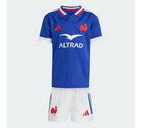adidas Mixte Enfant France Rugby Mini Kit Replica Jersey Including Short Shirt, Semi Lucid Blue, 3-4 Years