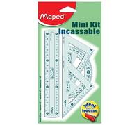 Mini Kit de traçage 4 instruments Maped Incassable Flex bleu