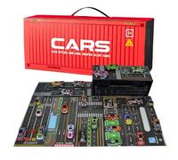 Mini kit de voiture moulé sous pression - 24 pièces - Véhicule à rétractation en - Boîte de rangement portable pour camion - Collection de modèles de course - Coffre au trésor en salle de