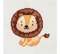 Mini Kit Point de Croix Lion - 12 x 12 cm - Trimits(...) - Multicolore Multicolore G