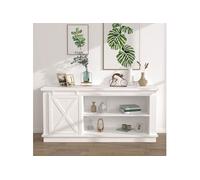 vidaXL Mini kit porte coulissante grange Acier au carbone Blanc 200 cm 151695 Blanc G