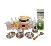 Mini Kitchen Toy Set - Real Cooking Ustensiles Playset for Kids | Pot de friture, spatule et bol à mélanger | Kit de cuisine Fun Fun Fun Durability With Working Stove Burner pour de vraies recettes de