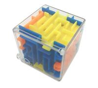 Mini labyrinthe puzzle - Labyrinthe à billes roulantes, défi cube portable | Jouet interactif d'apprentissage du développement des compétences Fidget, activité de raisonnement spatial sur piste de mar