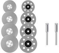 Mini lame de scie diamantée, jeu de disques de roue de coupe for outil rotatif Dremel 5 pièces/10 pièces(25mm With Holes 10 Pcs)