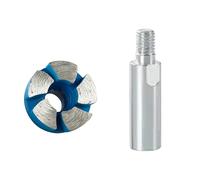 Mini lame de scie plate durable de 2,5 cm, tête de meulage plate diamant pour meuleuse d'angle, coupe-diamant magma pour granit (tête de meulage + tige d'extension de 6 cm)