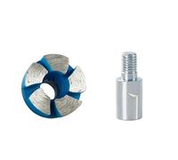 Mini lame de scie plate durable de 2,5 cm, tête de meulage plate diamant pour meuleuse d'angle, coupe-diamant magma pour granit (tête de meulage + tige d'extension de 4 cm)