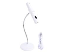 Mini lampe à ongles sans fil, portable et rechargeable, avec commande tactile, minuteries 30 s/60 s, col de cygne réglable à 360 degrés, pour ongles en gel, où que vous soyez.