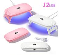 Mini lampe à ongles UV LED, machine de thérapie LED professionnelle avec 4 modes de minuterie, vernis à ongles gel de polymérisation rapide, convient pour une utilisation dans un salon de manucure Tai