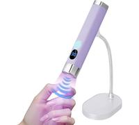 Mini lampe à ongles UV portable avec support magnétique amélioré et capteur intelligent, séchage rapide pour salon, maison, voyage (violet)