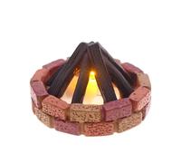 Mini Lampe De Feu De Camp - Lampe De Feu En Résine Réaliste De 5,5 X 3,5 Cm, Conception De Flamme Vacillante À LED, Lumière Décorative Compacte Avec Une Ambiance De Lueur Douce | Ornement De Table