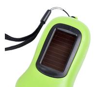 Mini Lampe de Poche à énergie Solaire Dynamo à Manivelle LED Lampe de Poche Portable à économie D'énergie de Secours de Camping pour les Aventures en Plein Air Rando (bleue)
