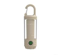 Mini lampe de poche ABS avec crochet 96 g légère et portable | Rechargeable USB-C, charge complète de 3 heures, autonomie de 6 à 10 heures, modes lumière blanche chaude rouge (Kaki)