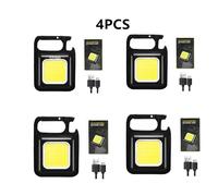 Mini Lampe De Poche Led 1800lm,Lampe De Travail,Lampe De Poche Portable,Porte-Clés,Rechargeable Par Usb,Pour Camping En Plein Air,Petit Tire-Bouchon.4lamp And Usb.1500lm (2.5-4hours)