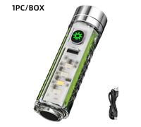 Mini Lampe De Poche Led Aste Usb C,Porte-Clés Avec Aimant De Queue,Lumière Uv,Torche Portable Multifonction,Lampes De Camping - Type Green #B