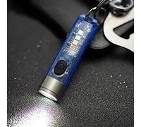 Mini lampe de poche LED, lampe de poche portable, 400 lumens, rechargeable EDC haute luminosité, multifonction, avec lumière UV et lumière d'avertissement, résistante à l'eau pour le camping et la