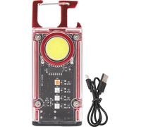Mini lampe de poche LED Multifonctions lumière forte portable rechargeable mode d'aspiration magnétique petit rouge