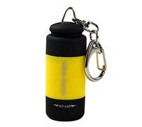 Mini Lampe de Poche LED Rechargeable USB Porte-clés Version Imperméable à l'eau Aventure Nocturne Escalade Facile à Transporter (Yellow)