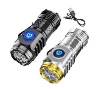 Mini Lampe De Poche Monstre À Trois Yeux, Lampe Torche LED Puissante, Lampe De Poche Tactique LED De 3 Pouces, Rechargeable Avec 5 Modes & 3 Niveaux