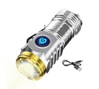 Mini Lampe De Poche Monstre À Trois Yeux, Lampe Torche LED Puissante, Lampe De Poche Tactique LED De 3 Pouces, Rechargeable Avec 5 Modes & 3 Niveaux