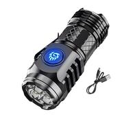 Mini Lampe de Poche Monstre à Trois Yeux, LED Ultra-Puissante Tactique 3 Pouces, Torche Rechargeable 5 Modes 3 Niveaux