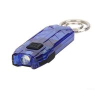 Mini lampe de poche porte-clés compacte rechargeable par USB avec 2 niveaux de luminosité à 45 lm (bleu)